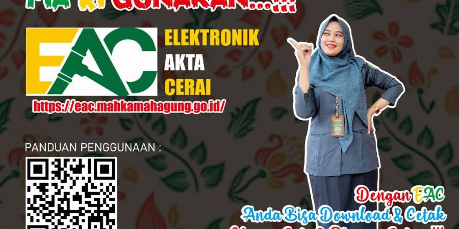 MARI GUNAKAN EAC (ELEKTRONIK AKTE CERAI) !!!